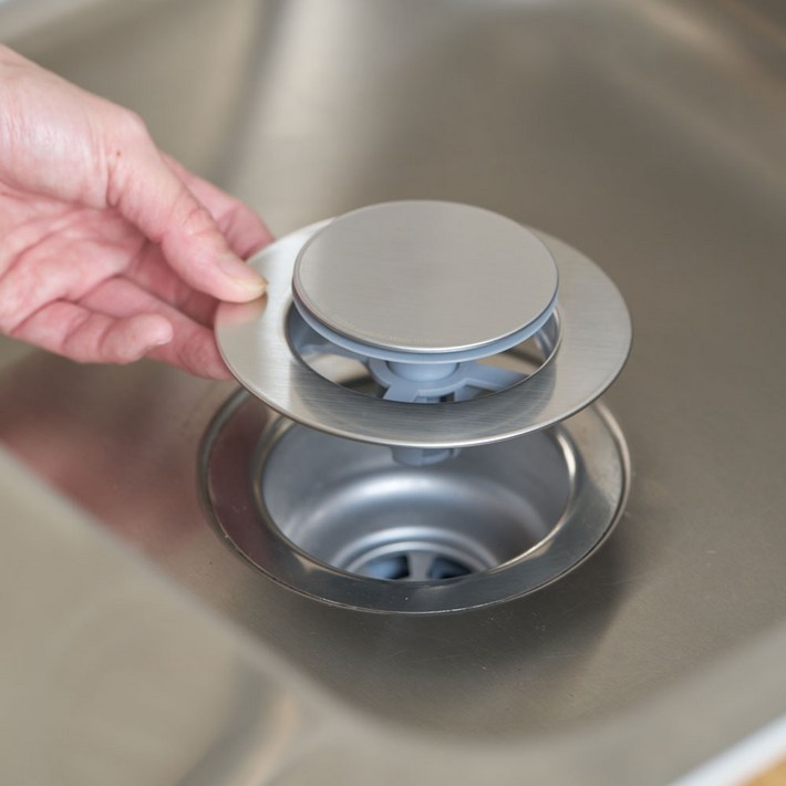 싱크대 배수구 커버 싱크대 하수구 냄새 차단 팝업 덮개 소구경, 3개, 싱크대팝업 소구경 스테인리스