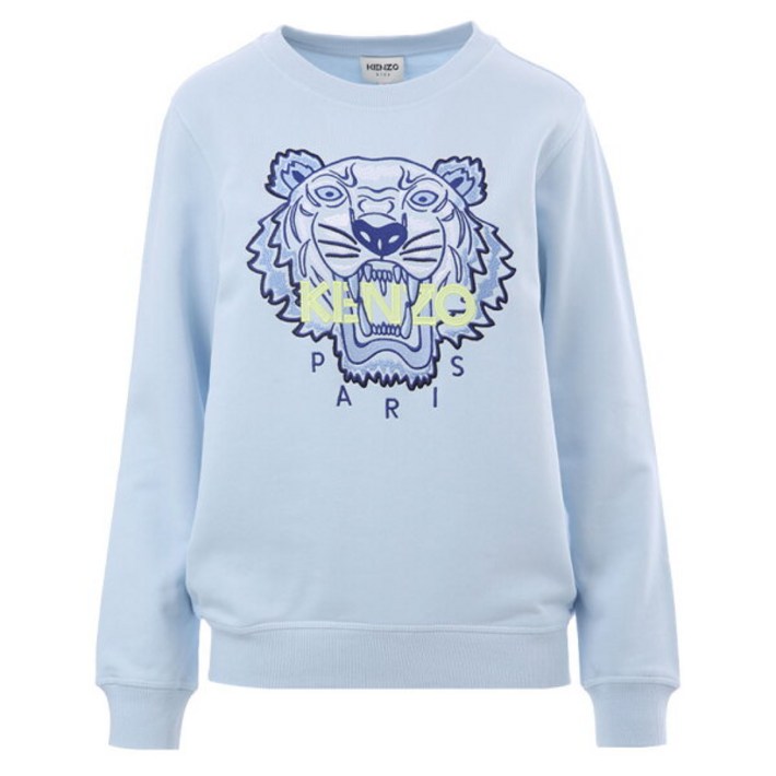 겐조 22FW K25702 78B 로고 타이거 라이트 블루 맨투맨 2A4A
