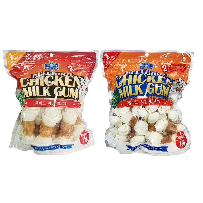 벨버드 치킨밀크껌, M, 1kg, 2개