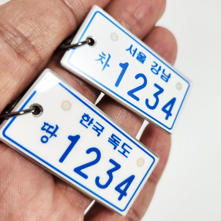 픽존디자인 리얼 메탈 바이크 오토바이 스쿠터 키홀더 열쇠고리 키링 커스텀 주문제작, 1개, C번호판커스텀유광