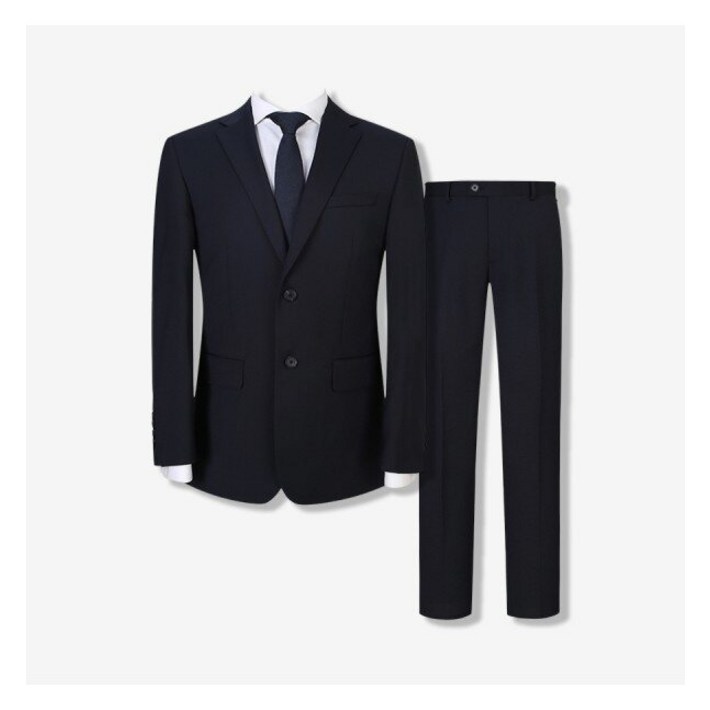 지이크 울블렌디드 솔리드 수트 세트 네이비 (PHJAH2095_PHPAH2295)