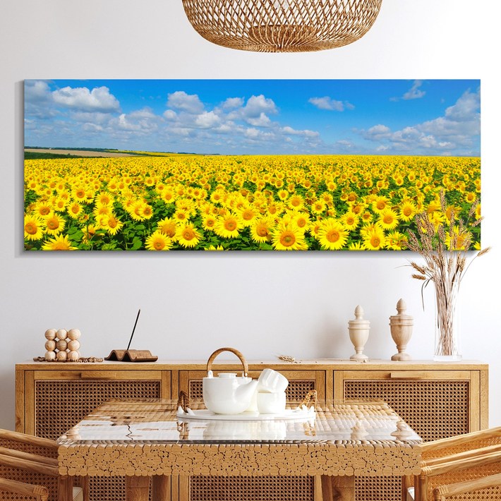 인메이블 대형 해바라기 액자 가화만사성 거실 풍수 인테리어 와이드 풍경 그림