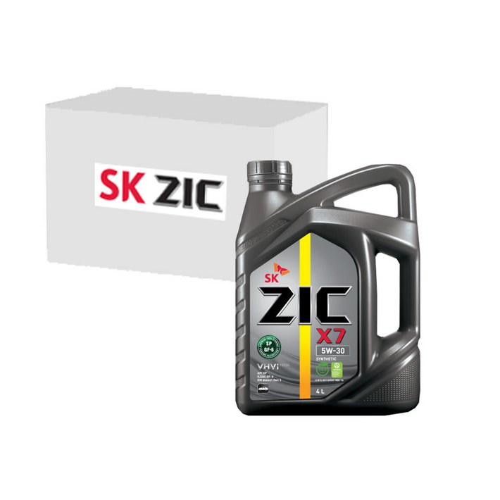 SK엔무브 지크 X7 5W30 4L 1박스 가솔린전용 API SP, 4L x 4개, 1개, 4l