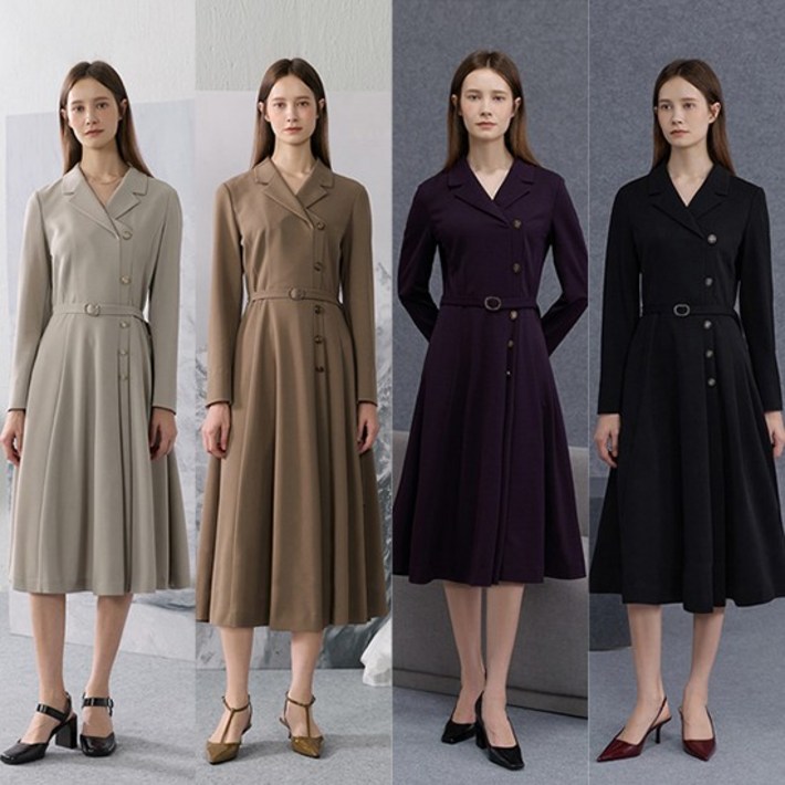 25FW 막스스튜디오 스트레치 랩 플리츠 원피스벨트 MS253F0101OP