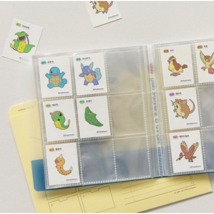 7205041339 띠부 띠부씰 앨범 실 포켓몬빵 도감책 스티커북 스크랩보관 디지몬 쿠키런킹덤 짱구 2 3세대