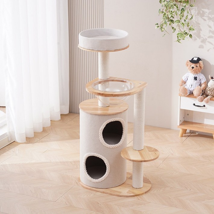 멍냥이랑 더블 써클 캣타워, 1개, 단일색상