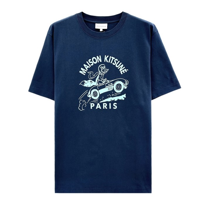 24SS 메종키츠네 레이싱 폭스 반팔 티셔츠 MM00109 P476