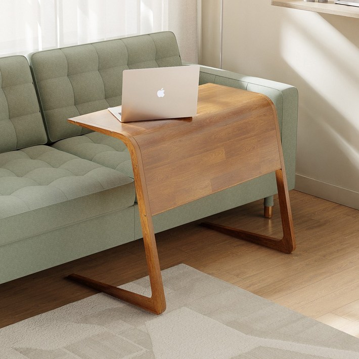 앨라이홈 원목 고무나무 사이드테이블 침대 쇼파 간이 협탁 베드 거실 티테이블 우드450