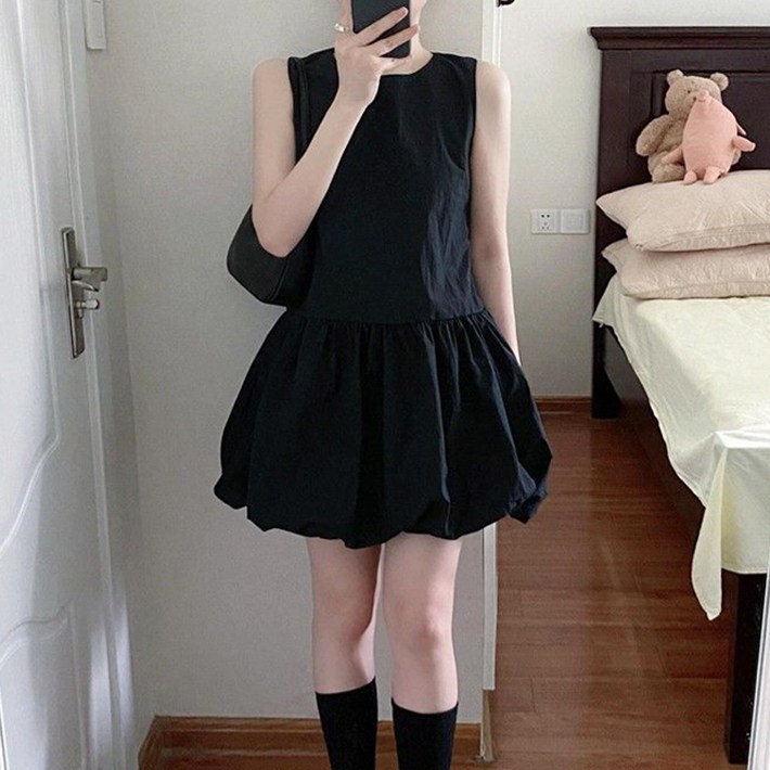 메이킹유 벌룬핏 나시 민소매 레이어드 WC539페페원피스