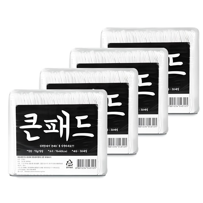 큰패드 (76 x 60cm) 절약형 50g 대형 40매 x 4팩