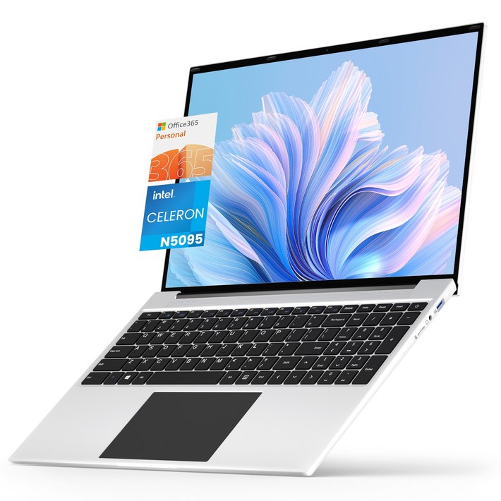 JUMPER 2025 노트북 16인치 화면 대형 셀러론 N5095 512GB SSD128GB eMMc 16GB RAM office 365사무용 WIN11 home, 흰색, S7max N5095 16, 640GB, 16GB, WIN11 Home