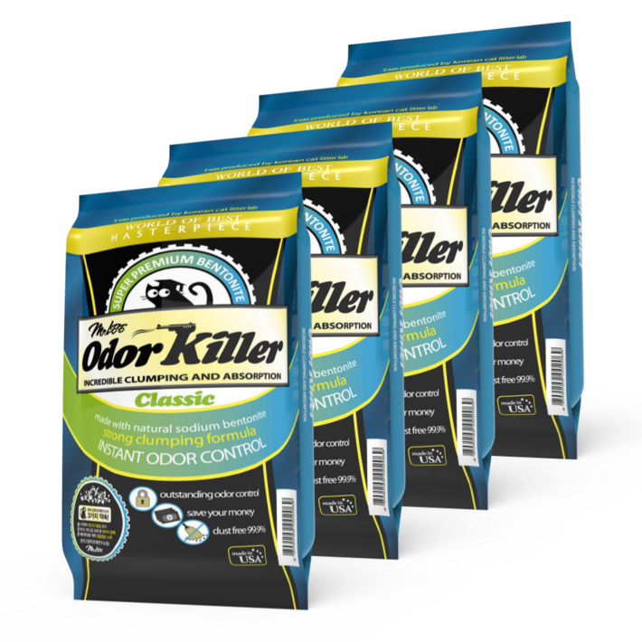 미스터리 오더킬러 클래식 고양이 모래 9kg 총 4봉총 2박스 배송, 9kg, 4개, 클래식