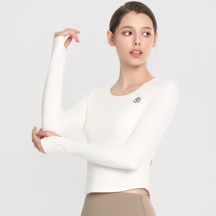 롤리핏 캡내장 긴팔 크롭 요가 티셔츠 요가복 상의 롱슬리브