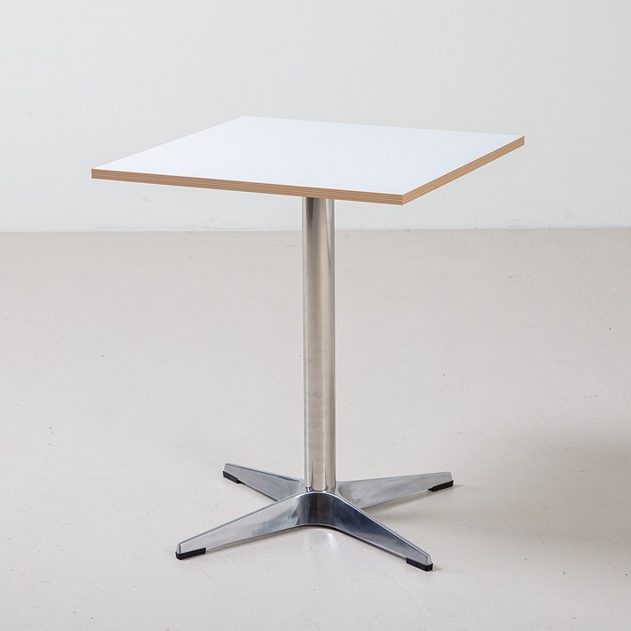 데코스 십자다리 카페 업소용 화이트 2인 카페 사각 식탁 테이블 600 700 800