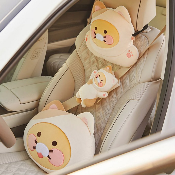 카카오프렌즈  냥냥고양이 안전벨트커버 목쿠션 등쿠션 베이비필로우
