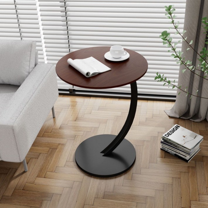 RichMagic 유럽식 패션 아이디어 티테이블 62cm40cm, 다갈색