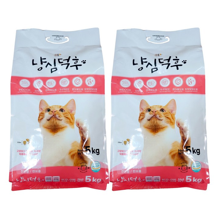 냥심덕후 고양이 사료, 5kg, 2개 냥심덕후 고양이 사료, 5kg, 2개