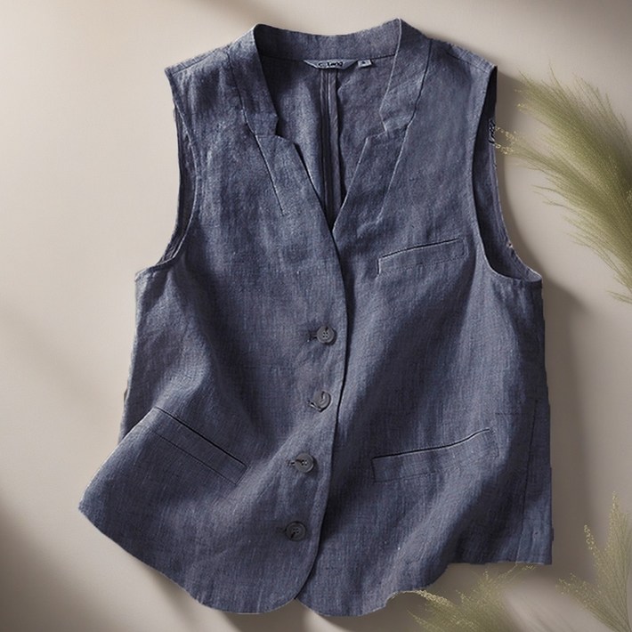 여성 여름 얇은 린넨베스트 정장조끼