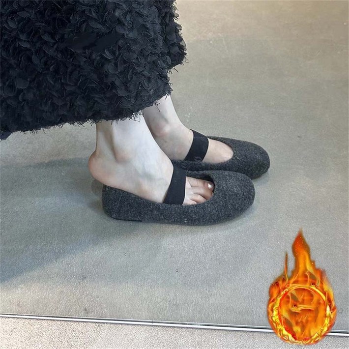 TKX 메리제인 슈즈 여성 가을 겨울 플랫 슈즈 편안한 디자인 발편한 하객룩 K95