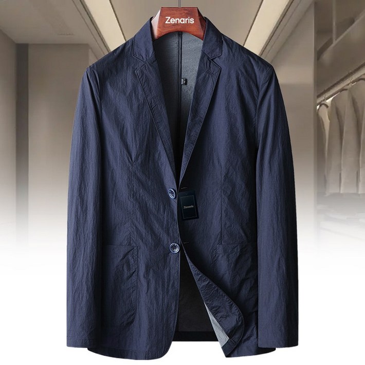 Zenaris 봄여름 남성 캐주얼 정장자켓 블레이져 아우터 카라넥 경량 싱글 재킷