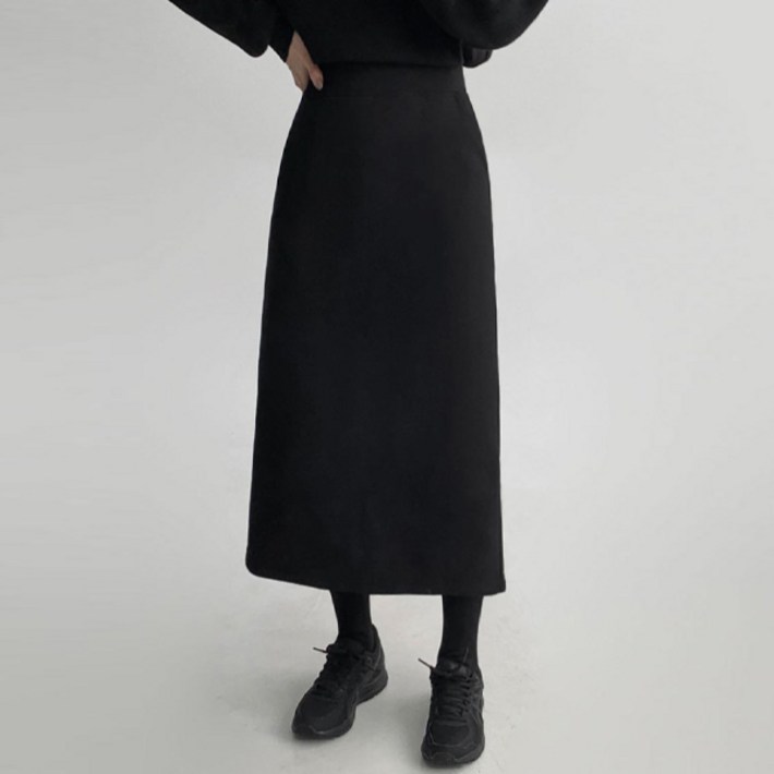 에이와비 여성용 140.150ver #AWABMADE:_뉴말랑밍크롱스커트 -키작녀/기장선택/밍크안감/1color/2size