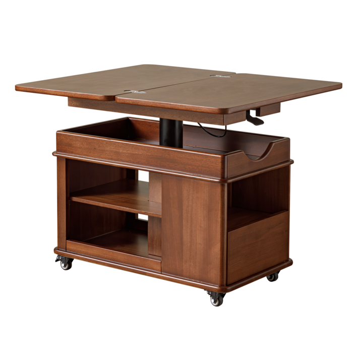 노을우드 공간활용 고급진 접이식 커피테이블 수납테이블 가구 탁자 원목가구 수납 보조 미니