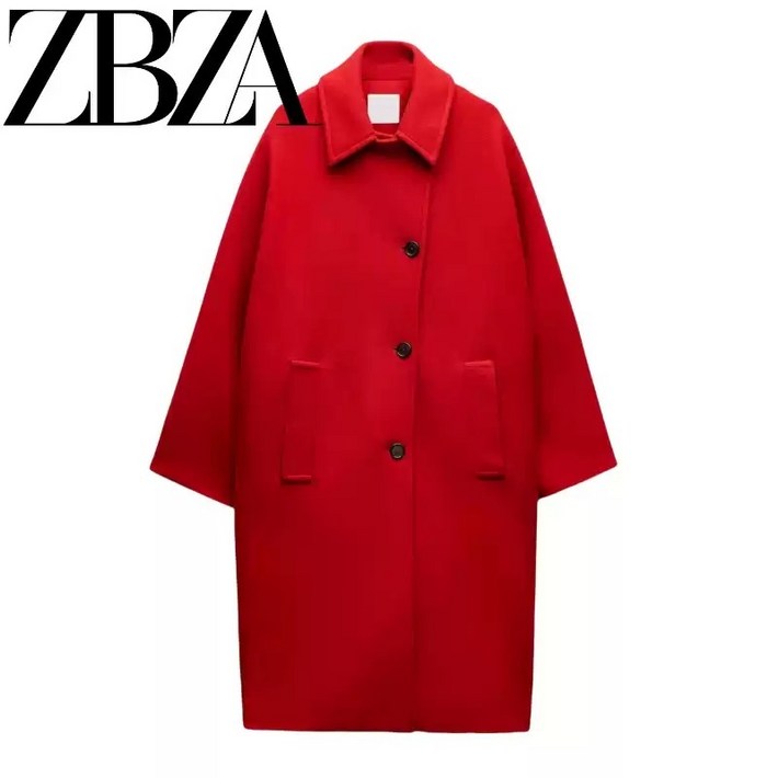 울캐시미어코트 ZARA 자라 가을 겨울 레드 라펠 코트 중간 모직 코트 수입 명품 연예인 최화정 코트 울캐시미어코트 ZARA 자라 가을 겨울 레드 라펠 코트 중간 모직 코트 수입 명품 연예인 최화정 코트