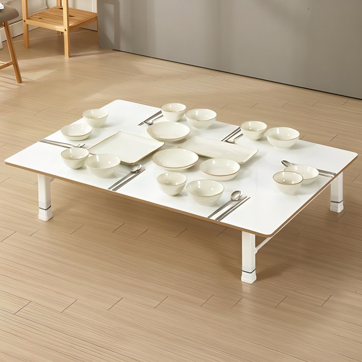 스토리퍼니쳐 높이조절 E0 LPM 롱테이블, 화이트