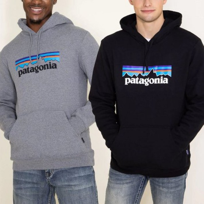 정품 파타고니아 후드 집업 P6 로고 업라이절 기모 후드티 블랙 그레이 4컬러 티셔츠