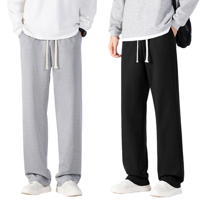 1+1남성 트레이닝바지 와이드 슬랙스 바지 츄리닝바지 2장세트 Smopig