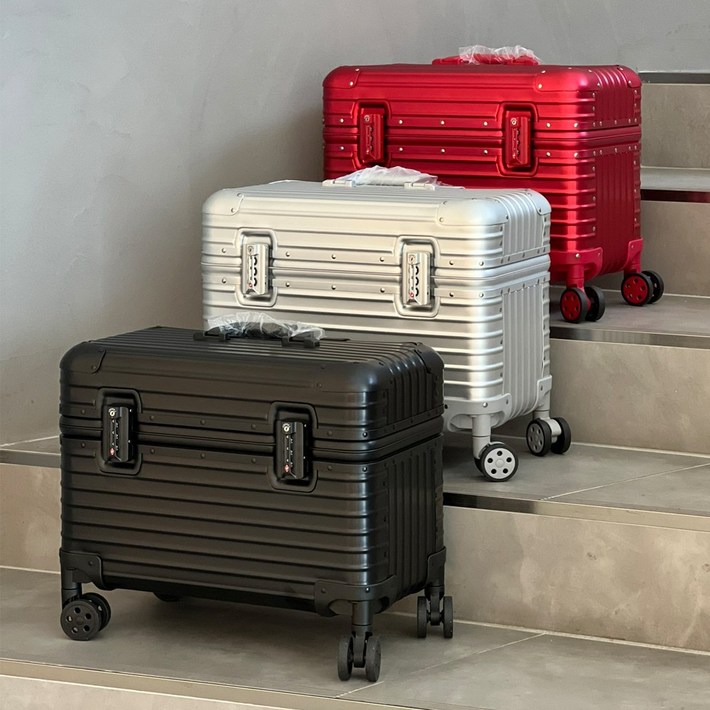 풀 알루미늄 파일럿 기내용 승무원 캐리어