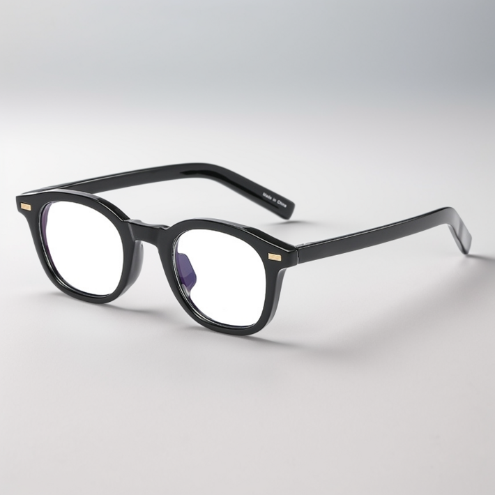 라스몰 블루라이트차단 뿔테안경 가벼운 남여공용 초경량 데일리 안경 + 케이스 포함