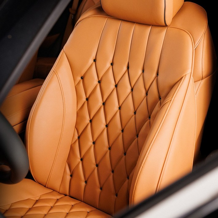 아임반 프리백커버 자동차 시트커버 차량용 시트 보호 통풍 열선 호환 등받이 쿠션 겸용, 1개, NQ5브라운