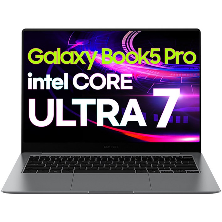 삼성전자 공식파트너 갤럭시북5 프로 14인치 인텔 울트라7 AI 터치스크린 사무용 고사양 영상편집 노트북, NT940XHAK71AR, WIN11 Home, 32GB, 512GB, 그레이