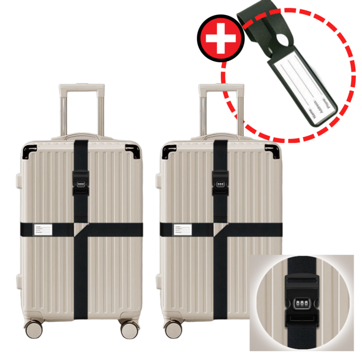 윤버블 캐리어 벨트 2세대 십자형 잠금 터짐 방지 2P