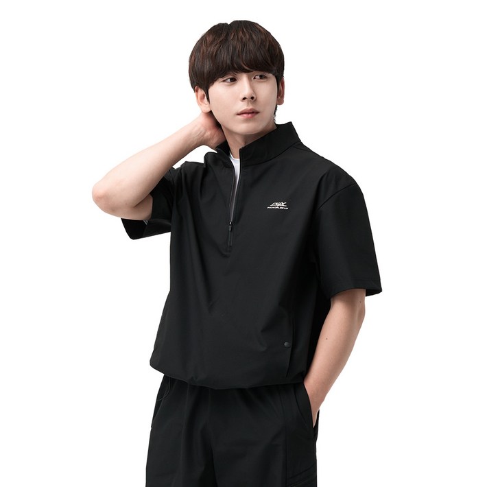 PWX Q224433031 남성 반팔 반집업 웜업 자켓