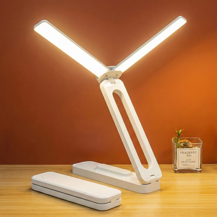 모아젤 눈편한 접이식 듀얼 LED 와이드 책상 스탠드 3단 밝기조절 독서등