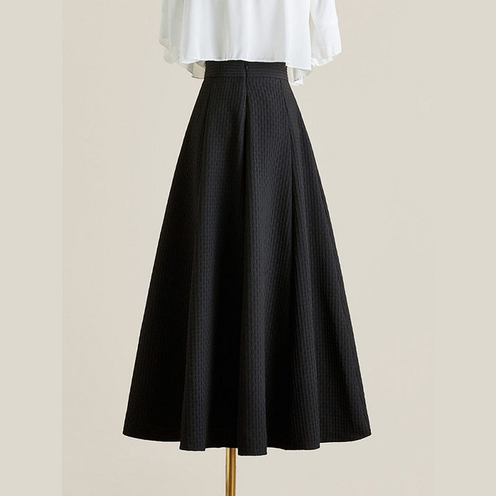 AOKADA 플레어 스커트 A라인 롱 치마