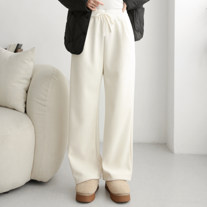 퓨어데일리 여성 골덴바지 기모 겨울 코듀로이 팬츠 바지