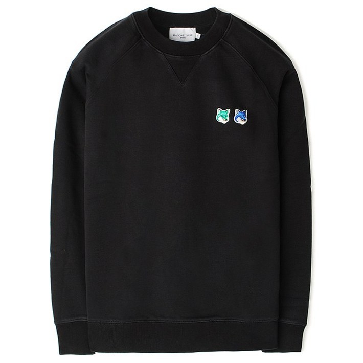 23SS 메종키츠네 더블폭스 맨투맨 블랙 KM00303KM0001