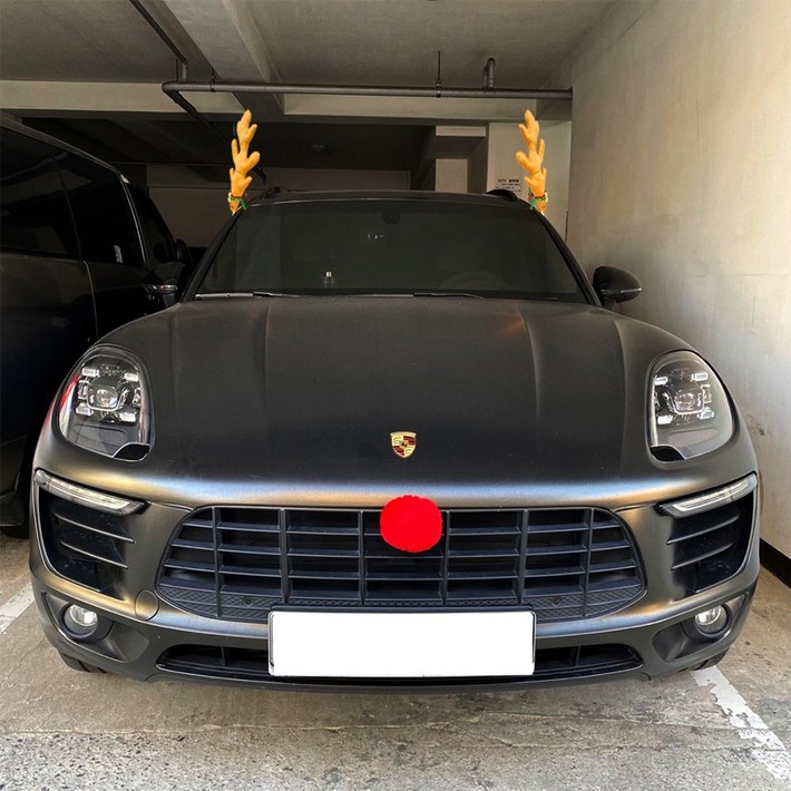 루돌카 자동차 루돌프 코 차량용 크리스마스 뿔 장식