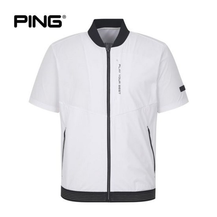 PING 남성 펀칭 블루종 반팔 점퍼 214853