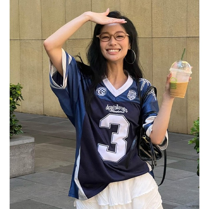D블리 스트릿 03 매쉬 저지 반팔티 럭비 풋볼 사커 유니폼 댄스복 방송댄스 줌바 오버핏 빅사이즈
