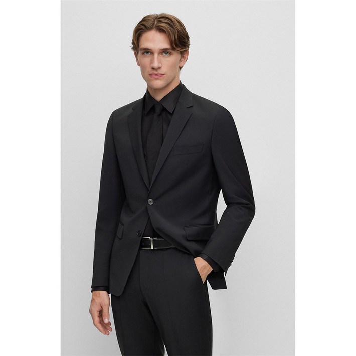 공식휴고보스 싱글 투버튼 정장 자켓 슬림핏 50482734001