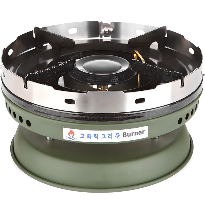 피엔코 고화력 그리들버너 캠핑버너 가스버너 PB900K 카키 액출 가스렌지 해바라기버너 낚시