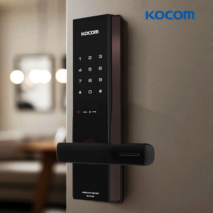 코콤 무타공 주키형 스마트 이중잠금 현관문 도어락 KDLNH350 번호 카드 단독