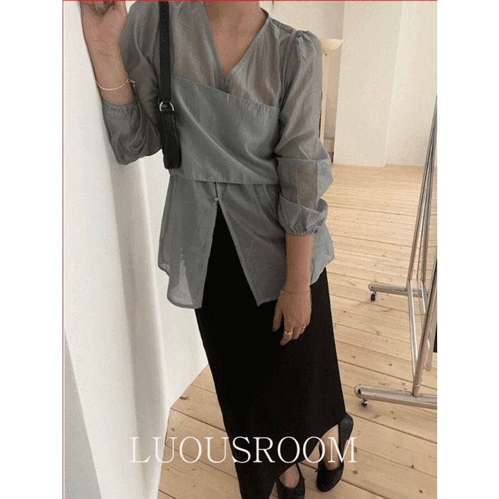 루어스룸 소르베 뷔스티에 블라우스 세트 2color