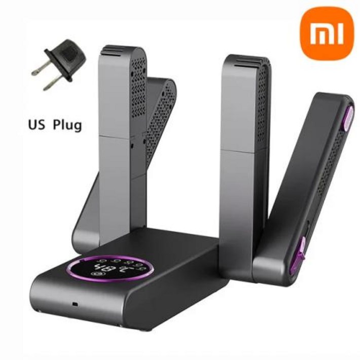 샤오미 휴대용 전기 신발 및 부츠 건조기 ° 접이식 디자인 스마트 디스플레이 장갑 모자 양말 스키