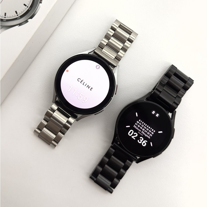 디아홀리 갤럭시 워치 4 5 6 프로 클래식 메탈 스트랩 40mm 41mm 42mm 44mm 45mm 46mm 호환 체인 시계줄