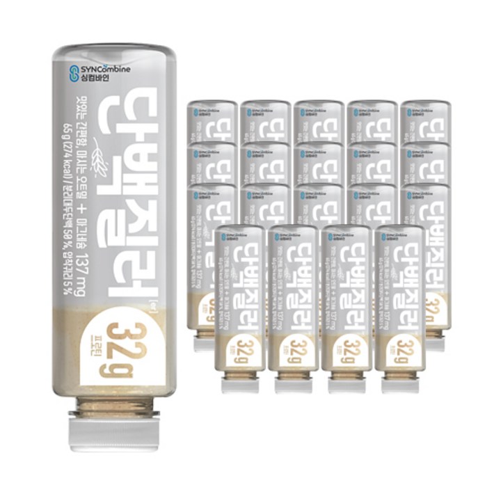  PET 싱컴바인 단백질러 단백질 32g 마그네슘 137mg 아침 식사대용 선식 곡물 쉐이크, 65g, 120개